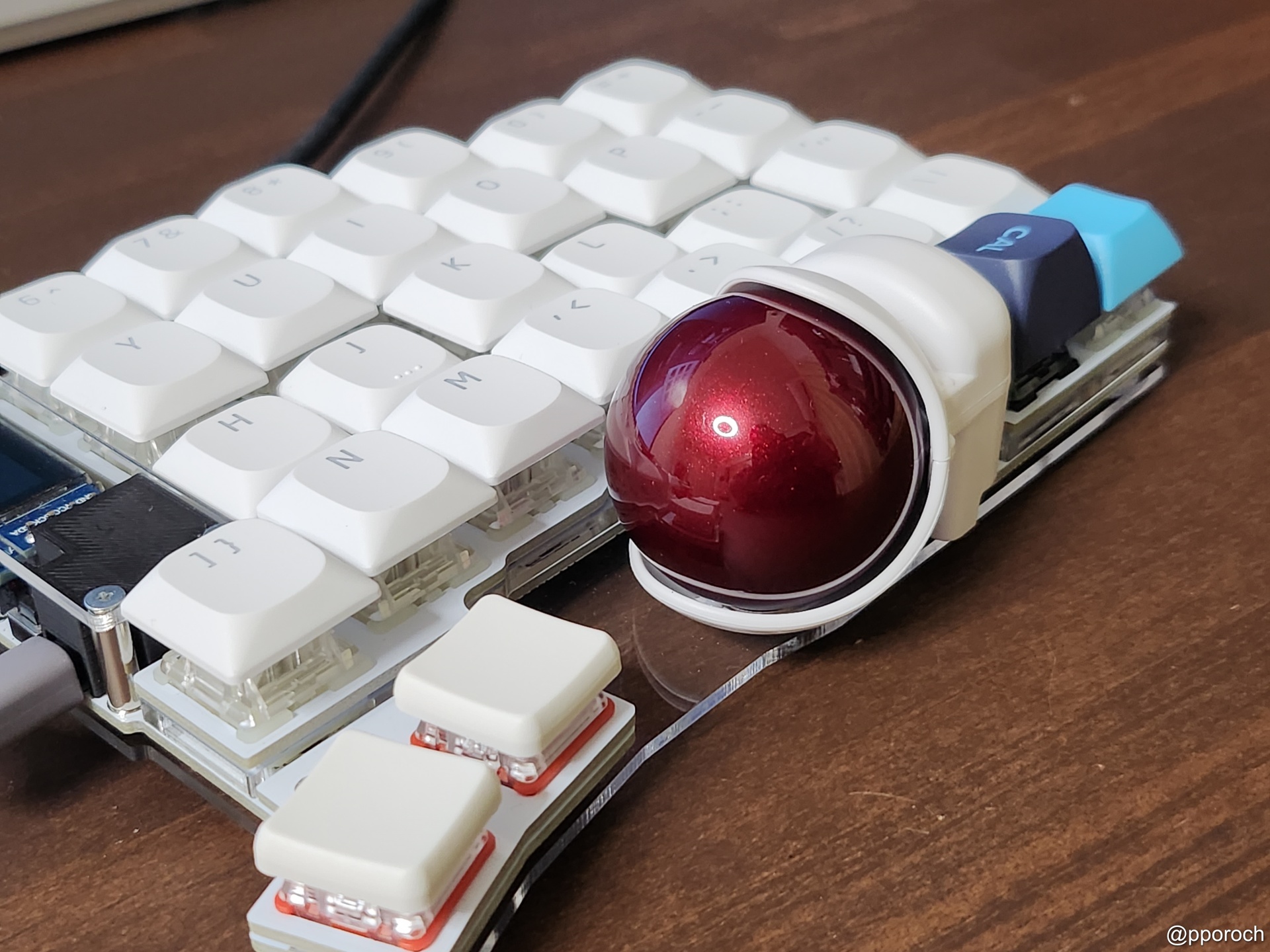 keyball 61 LED実装済み 自作キーボード-